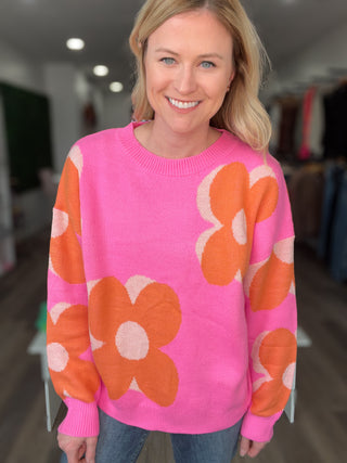 Quietly Bold Mod Floral Sweater