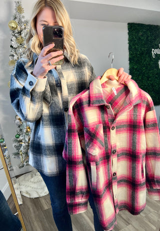 Cool Days Plaid Shacket