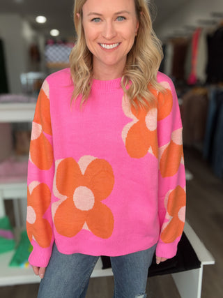 Quietly Bold Mod Floral Sweater