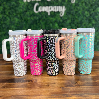 Leopard Holographic 40 oz Tumbler