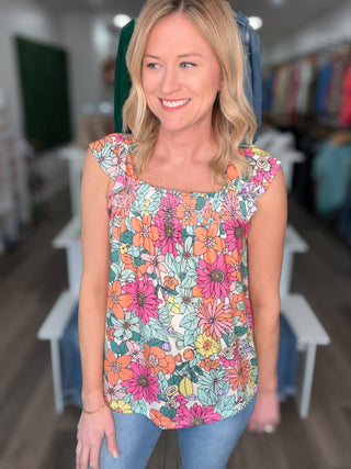 Floral Vibes Smocked Top