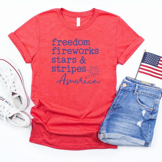 Freedom, Fireworks, Stars & Stripes Tee