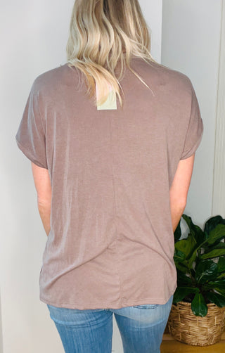 So Good Relaxed Fit Top in Mocha