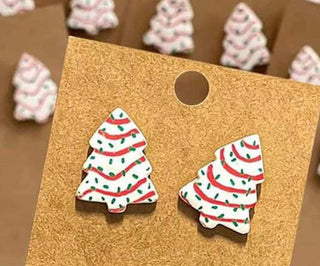 Christmas Cake Stud Earrings