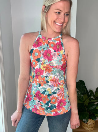 Festival Season Floral Halter Tank