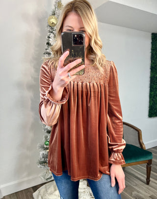 Amber Nights Velvet Top