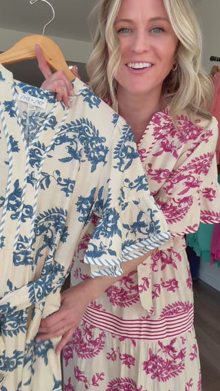 Cream Patterned & Striped Flutter Sleeve Maxi Dress