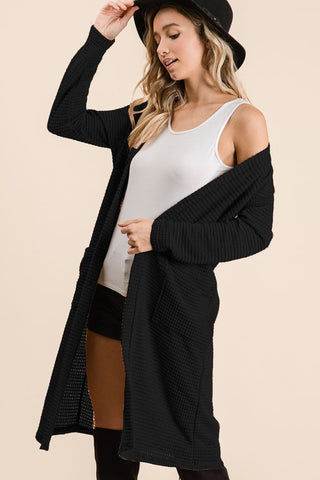 Waffle Knit Cardigan