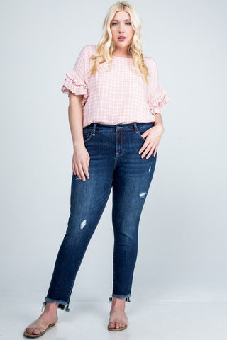 Step Hem Jeans Plus