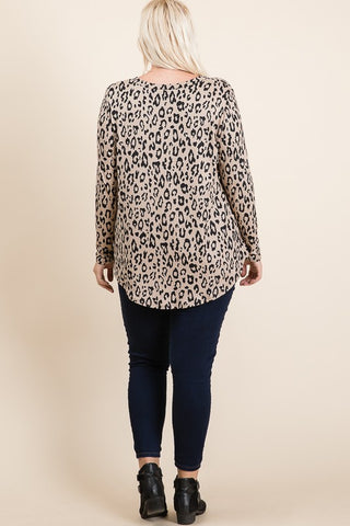Plus Leopard Top