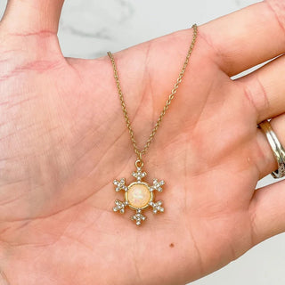 PREORDER: Snowflake Opal Pendant Necklace