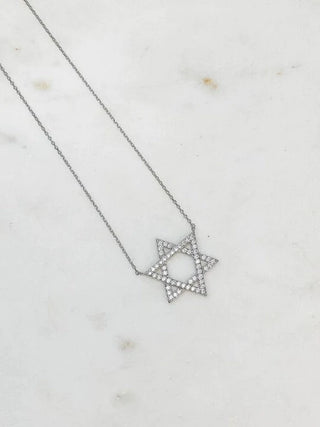 PREORDER: Star of David Cubic Zirconia Pendant Necklaces in Two Colors