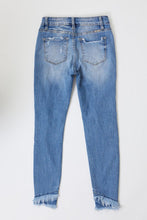 Load image into Gallery viewer, KanCan Mid Rise Distressed Skinnies
