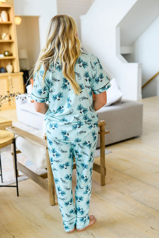 PREORDER: Button Front Pajama Pants Set In Four Prints