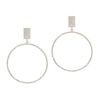 Silver Circle Earrings