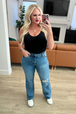 Judy Blue Carrie High Rise Control Top 90's Straight Jeans