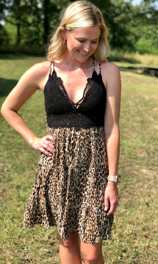 Strappy Leopard Dress