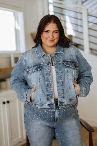 Judy Blue Reese Rhinestone Denim Jacket