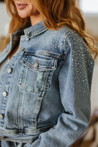 Judy Blue Reese Rhinestone Denim Jacket