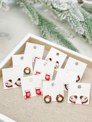 PREORDER: Set of 10 Christmas Stud Earrings