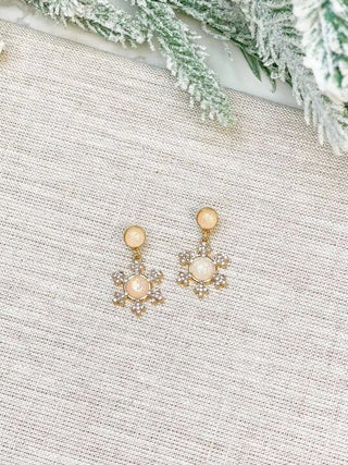 PREORDER: Opal Snowflake Dangle Earrings