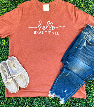 Hello BeautiFALL Plus Tee