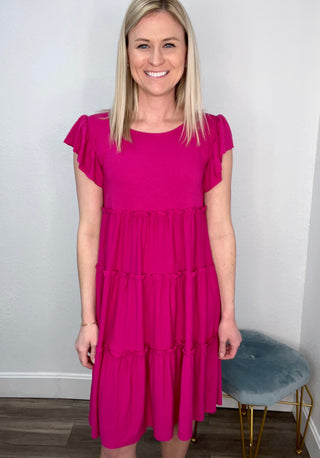 Spring Forward Magenta Dress