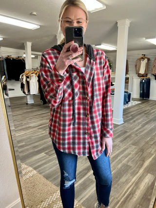 Red & Grey Plaid Flannel