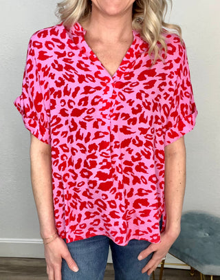 Sassy & Sophisticated Animal Print Blouse