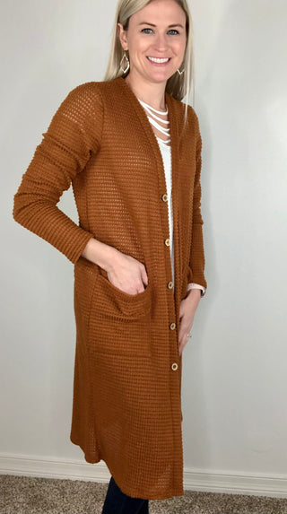 Waffle Knit Cardigan