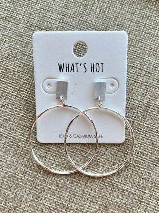 Silver Circle Earrings