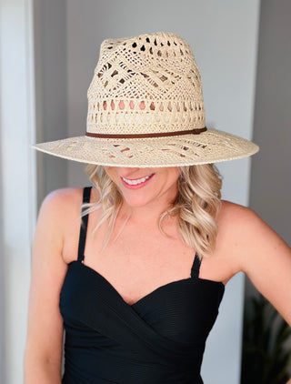 Vacation Days Open Weave Panama Hat