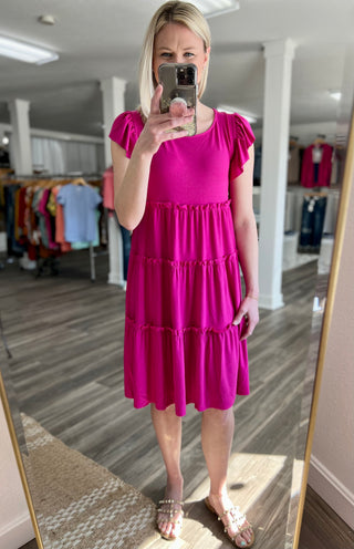 Spring Forward Magenta Dress