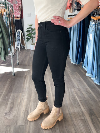 Black High Rise Skinny Jeans