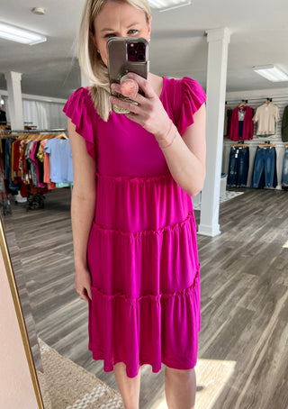 Spring Forward Magenta Dress