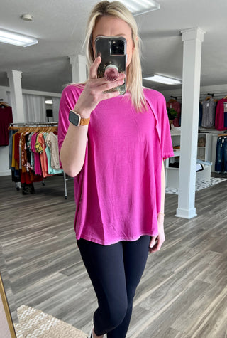 The Remix Oversized Mineral Washed T-Shirt in Magenta