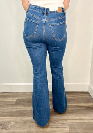 Judy Blue Francine Tummy Control Flared Jeans