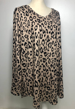 Plus Leopard Top