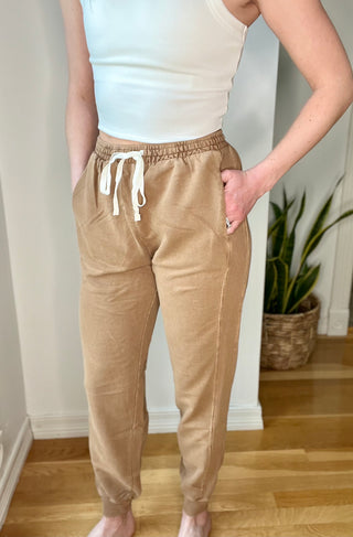 Unconditional Comfort Joggers in Deep Camel