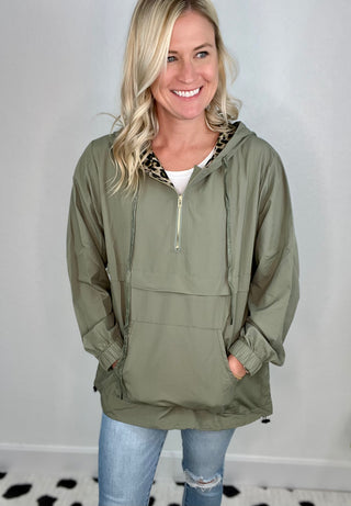 Olive Windbreaker