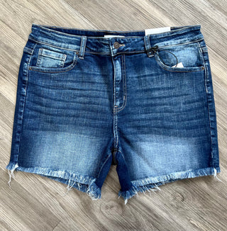 Piper Plus Denim Cutoff Shorts