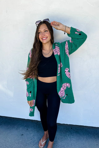 PREORDER: Wild About It Leopard Cardigan In Two Colors