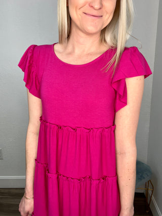 Spring Forward Magenta Dress