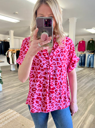 Sassy & Sophisticated Animal Print Blouse